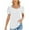 White, variant on FAIWAD Womens Mesh Tunic Tops Pleated Short Sleeve Blouses Summer Casual Breathable Tshirts