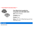 thumbnail image 2 of Front Wheel Hub Assembly Set - Compatible with 2000 BMW 328Ci, 2 of 2