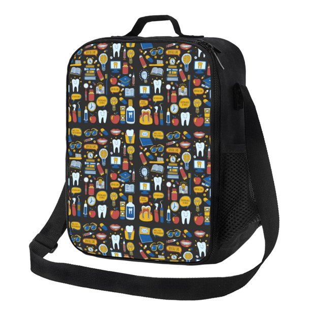 Fotbe Teeth Lonchera Bolsa de Almuerzo para Hombres y Mujeres, Lonchera de Gran Capacidad, Bolsa de Almuerzo Reutilizable, Bolsa Térmica Aislante