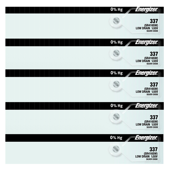 Energizer 337 SR416SW Silver Oxide Watch Battery (100 Count)