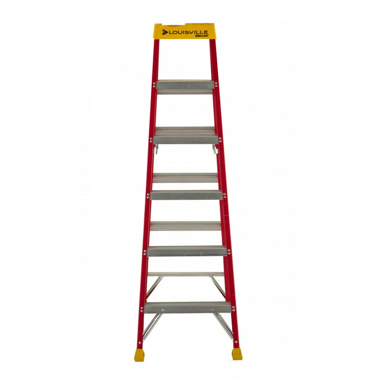 Louisville Ladder - L-3016-12 - 12 ft 300 lb Load Capacity Fiberglass Stepladder