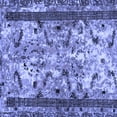 thumbnail image 1 of Ahgly Company Machine Washable Indoor Square Abstract Blue Modern Area Rugs, 7' Square, 1 of 4