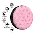thumbnail image 4 of Susaid Pink Bows Print Tire Covers,Waterproof Anti-UV Snow Sun Rain Tire Covers for RV,Truck, SUV, Trailer, Camper-17 inch, 4 of 6
