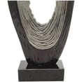 thumbnail image 4 of 15" x 50" Black Aluminum Metal Teardrop Abstract Sculpture with Black Base, by DecMode, 4 of 7