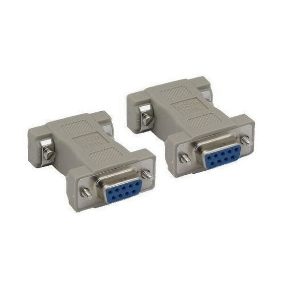 Kentek DB9 9 Pin Female to Female F/F Serial/AT Modem Adapter Gender Changer Coupler RS-232 Straight Through Molded Peripheral Device