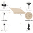 thumbnail image 3 of Yaheetech 78.7" L Manual Retractable Awning with Adjustable Height, Beige, 3 of 7