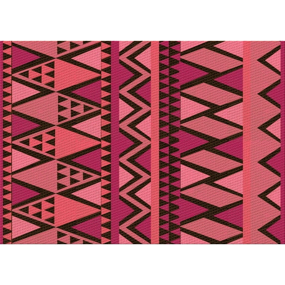 Ahgly Company Indoor Rectangle Patterned Cherry Red Area Rugs, 2' x 5'
