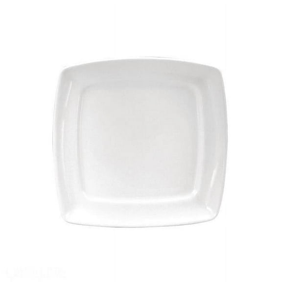 Oneida F1990000155 11.25 in. Stealth Porcelain Square Cream White Plate