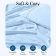 thumbnail image 4 of 700 Thread Count 100% Egyptian Cotton 3-Piece Flat Sheet (1 Flat + 2 Pillow Covers) Size Full Color Sky Blue Solid, 4 of 5