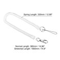 thumbnail image 2 of Uxcell Retractable Coil Spring Keychain Clasp with Key Ring 380mm, 2 Pack Plastic Spiral Stretchy Cord, Clear, 2 of 5