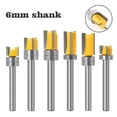 thumbnail image 2 of 1 Pcs 6mm Shank Router Bit Wood Carving Template Trim Straight End Milling Cutter, 2 of 6