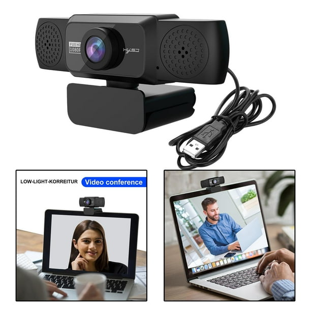 Cámara web 1080P con micrófono, cámara web, cámara micrófonos de transmisión por secuencias, 90 degree cámara de computadora, enchufe Hugo Cámara de computadora