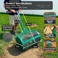 thumbnail image 2 of The Original 24 Inch Compost and Peat Moss Spreader Roller - Top Soil, Sand, Manure, Mulch, Top Dressing Lawn and Garden Spreader, 2 of 8
