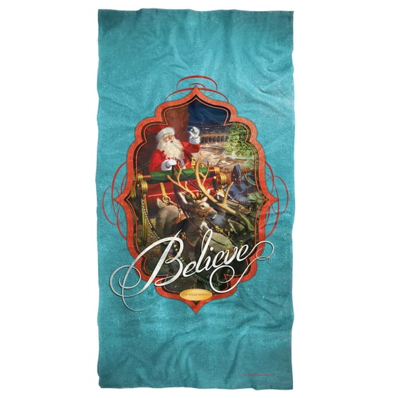 Polar Express Beach Towel, 30"x60", Believe Santa Beach Towel