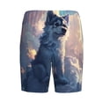 thumbnail image 2 of Haiem Cloud Wolf Men's Pajama Short with Soft Woven Cotton Elastic Waistband Sleep Short-Medium, 2 of 9