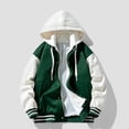 thumbnail image 2 of Winter Men's Fake Two Piece Zipper Hooded Coat Thickened Warm Coat, 2 of 4
