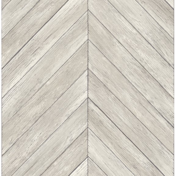 Brewster Parisian Chestnut Chevron Wood Wallpaper