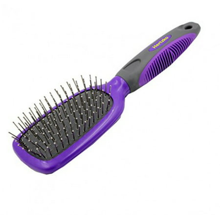 Pet Brush by Hertzko - Great for Detangling and Removing Loose Undercoat or Shed Fur - Suitable for Dogs and Cats with Long or Short Hair - Ideal for Everyday (Best Detangling Brush For Dogs)
