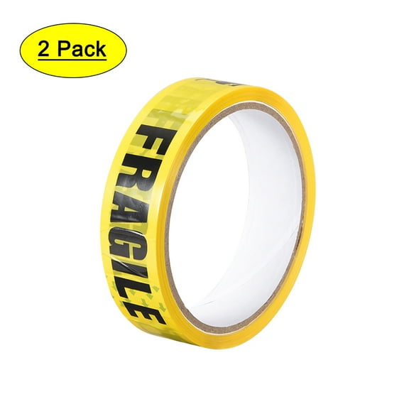 Uxcell Warning Tape OPP Stripe Sticker Adhesive Tape Marking FRAGILE for Wet Floor Caution 82 Ft x 1" Yellow Black 2pcs