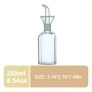 LandHope Oil Bottle Glass with Spout Olive Oil Vinegar Dispenser for Kitchen and BBQ (250ml/8.54oz)