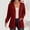 Red, variant on Qulqfy Black Cardigans Women Jersey Plus Size Knitted Open Front Long Sleeve Cardigans Women Fall Shirts with Pockets L
