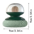 thumbnail image 2 of 1 Pc Plastic Scrubber with Handle, Steel Wool Scrubber Tool for Cleaning Dishes, Scrubbing Scouring Brush Pad for Kitchen Pots, Sink, Pans, 3.54x3.54 Inch, Black, 2 of 5