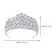 thumbnail image 2 of KAKOWELY Corona de diamantes de imitación para tocado de boda, tiara nupcial de diamantes de imitación para fiesta, color plata, 2 of 4