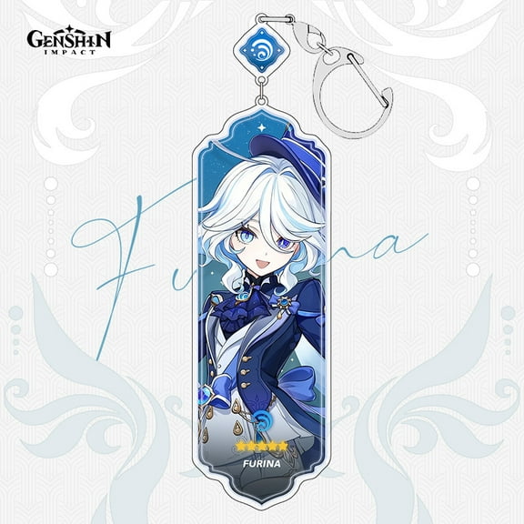 Mezzanine Genshin Impact Wendy Sugar, Mona, Acrylic Keychain Anime Pendant