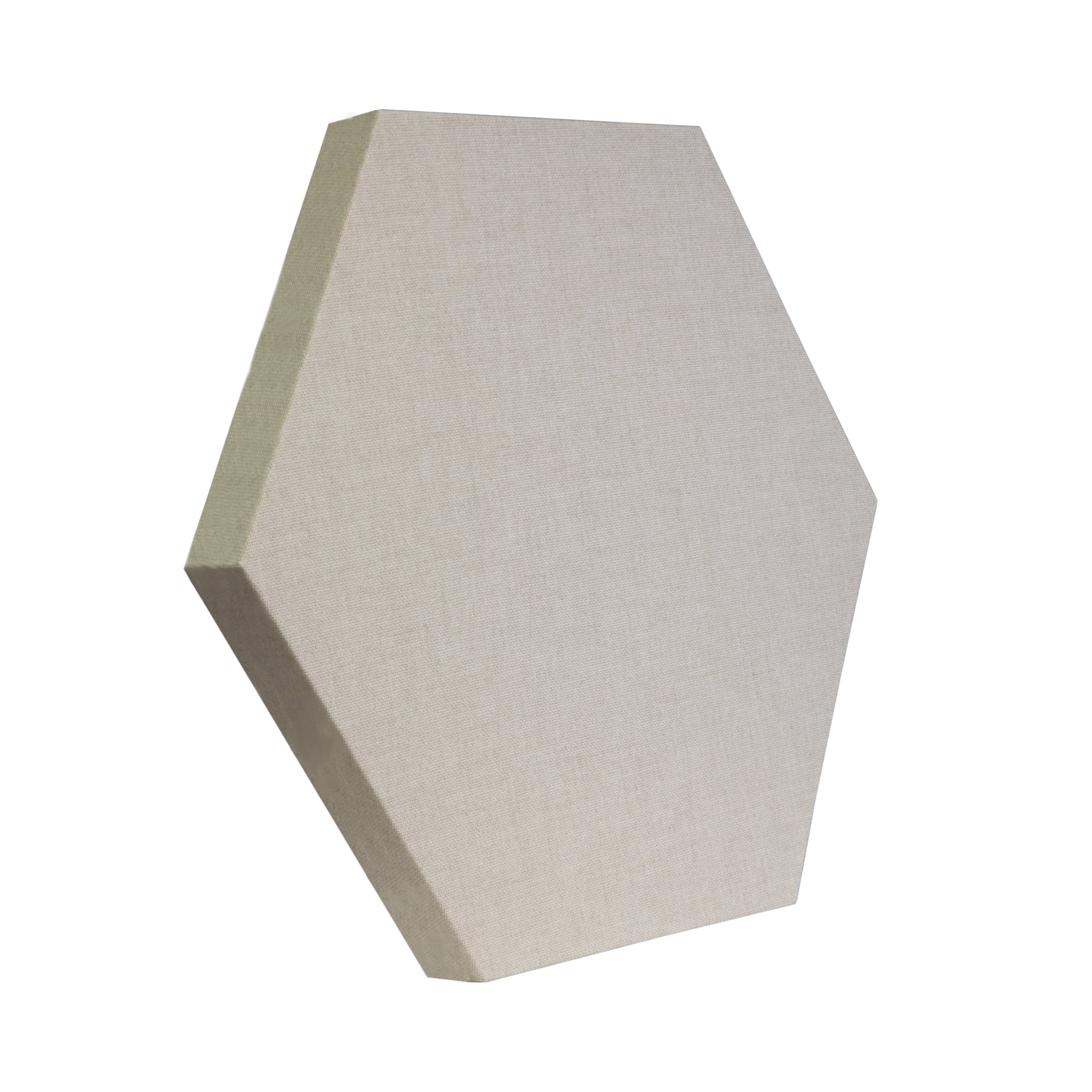 ATS Acoustics Hexagon Acoustic Panel Fire Rated 24" x 2" Sound Absorbing Professional Studio Quality Wall Tile (Cream)
