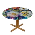 thumbnail image 3 of WYYP Flowers Vase Round Tablecloth - Full Width Single-Sided Printing 100% Polyester Fiber Waterproof White, 3 of 8