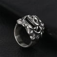 thumbnail image 4 of HIJONES Men's Stainless Steel Chinese Mythical Beast Ring Protection Wealth Ring Silver Size 11, 4 of 6