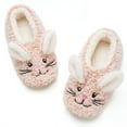 thumbnail image 5 of Cozylook Cute Animal Slipper Socks for Toddler Kids Girls Women Fuzzy Fluffy Sherpa Lined Non-Slip Indoor House Slippers Cozy Easter Gifts Pink Bunny Adult 7-8, 5 of 7