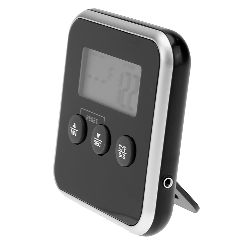 RIWPKFH Digital LCD Display Food Meat Thermometer With Probe Timer Function Temperature Alarm Cooking Tools For BBQ Oven Grill
