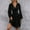 Black, variant on USSUMA Summer Dresses for Women 2025 Long Sleeve V-Neck Solid Dress Tunic Empire Waist Casual Dresses Loose Fit Mid-Length Holiday A-Line Dress