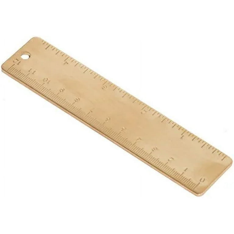 Mini metal ruler 16.5 x 1.6 cm, brass