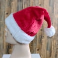 thumbnail image 7 of Joernso Unisex Christmas Santa Hat Extra Large And Thick New Year Party Beanie Contrast Color Elastic Thick Plush Decor Santa Cosplay Adult Holiday Headgear, 7 of 7