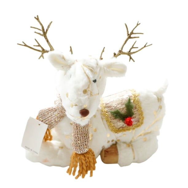Peluche De Ciervo De Dibujos Animados De Navidad, Muñeco De Alce, Adorno De Juguete, Decoración De Escena De Navidad, Adorno De Muñeco De Peluche Suave Bonito Scienceny HA045234-01