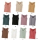 thumbnail image 2 of Minnieouse Ropa interior térmica para mujer, chaleco sin costuras para Otoño Invierno, hogar, escuela, capa básica, Tops cálidos, ropa Camisetas sin mangas Blanco, 2 of 6