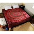 thumbnail image 3 of Indian Cotton Maroon Tapestry Mandala Wall Hangings- Tapestry For Bedroom - Indie Wall Tapestry Hippie Room Decor - Boho Small Tapestrys, 3 of 4