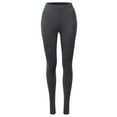 thumbnail image 2 of A2Y Women's Solid Basic Cotton Fitted Full Length Moto Leggings Charcoal S, 2 of 5