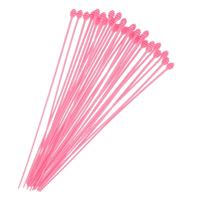 HAMPPLIES 30Pcs Heat Protection Perming Tool Durable Hair Styling Clips for Personal Use Pink Plastic