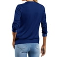 thumbnail image 4 of SLADYGLO Women Sequins Patchwork Draped Cowl Neck Two In One Tunic Blouse, 4 of 5