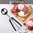 thumbnail image 4 of Cuchara de helado de acero inoxidable 304 para helado, melón, albóndigas, pasteles, masa para galletas, arroz, cuchara para helado de 5 cm JM, 4 of 5