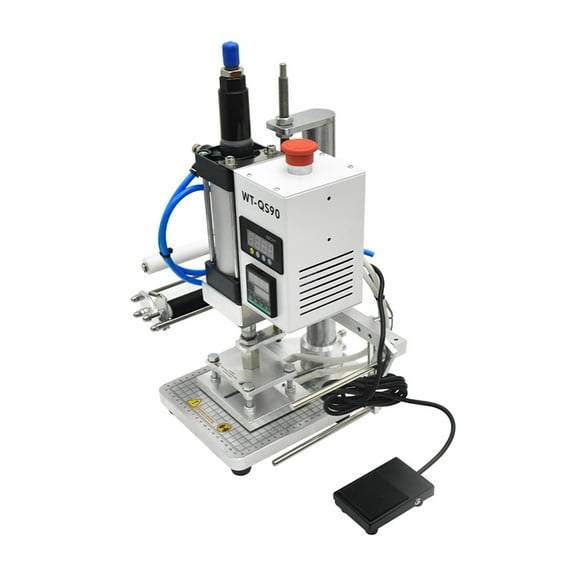 QS90 Bronzing Machine Pneumatic Hot Foil Stamping Machine Leather Wood Furniture Album Heat Press Machine Gilding Press ,Easy to Use
