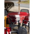 thumbnail image 4 of Outdoor Tablecloth with Umbrella Hole and Zipper, Red Abstract Square Table Cloth 54x54 Inch Waterproof Tablecloth, Modern Mottled Art Oil Painting Picnic Table Cover for Patio Camping, 4 of 7