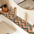 thumbnail image 2 of Yayeee Faucet Mat for Kitchen Sink 30" Diatomite Long Splash Guard Pad, Orange Geometric, 2 Pack, 2 of 7