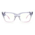 thumbnail image 4 of Womens Hipster Thick Plastic Horn Rim Blue Light Filtering Computer Glasses Lavender Pink, 4 of 8