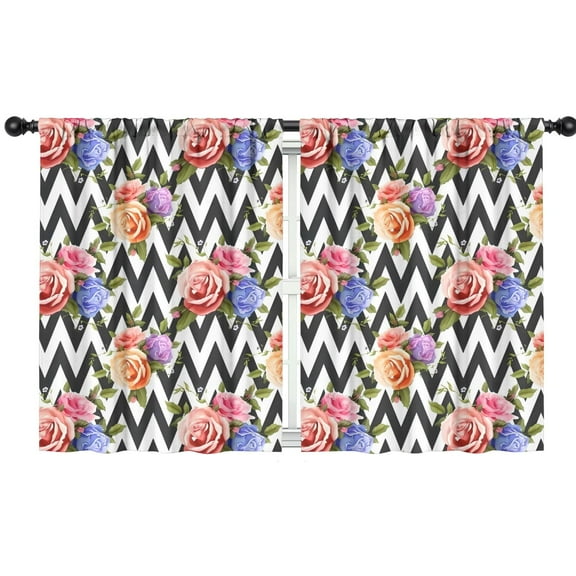 Blackout Kids Curtains,Pioneer Flower Floral Print Pattern Childrens Insulated Curtains Set Of 2,Bedroom Essentials,Toddler Room Decor 42"x54"