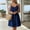 Dark Blue, variant on Sleeveless Sun Dresses Women Striped Summer Midi A Line Slip Dress Vacation Button Down V Neck Loose Fit Dresses
