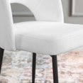 thumbnail image 4 of Side Dining Chair, Fabric, Black White, Modern Contemporary Urban Design, Kitchen Room Cafe Bistro Restaurant Hospitality, 4 of 9